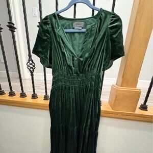 Anthropologie The Somerset Velvet Maxi Dress Women’s size Small Petite